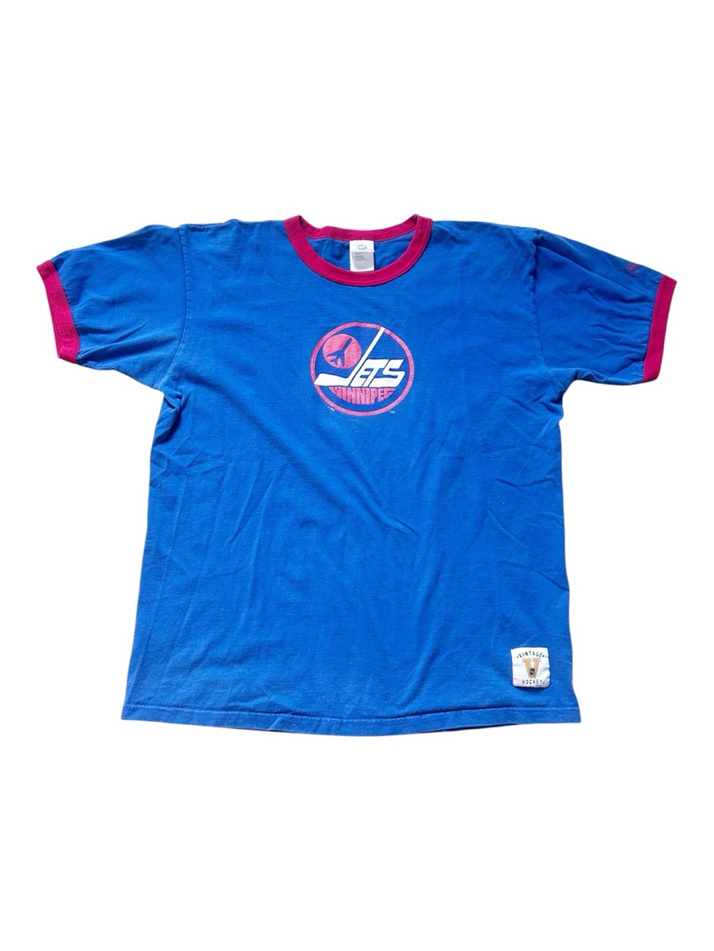 Vintage Prima Cotton Bulletin Y2K Winnipeg Jets T-Shirt Size Large